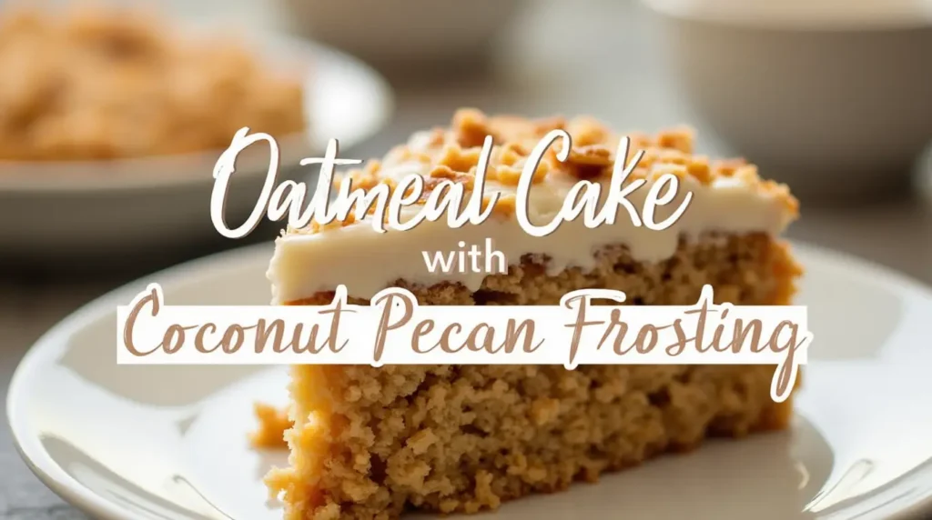 Oatmeal Cake with Coconut Pecan Frosting