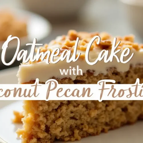 Oatmeal Cake with Coconut Pecan Frosting