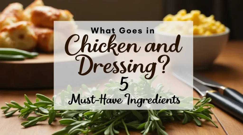 what goes in chicken and dressing?