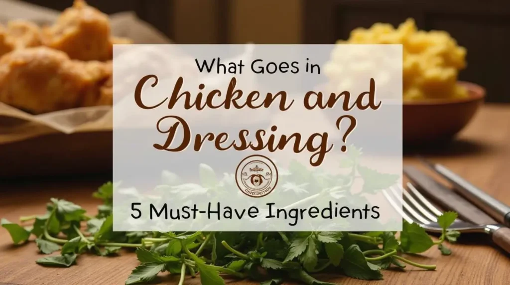 what goes in chicken and dressing?