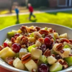 Apple Salad with Honeycrisp Apples, Celery, Grapes, Pecans, and Dried Cranberries